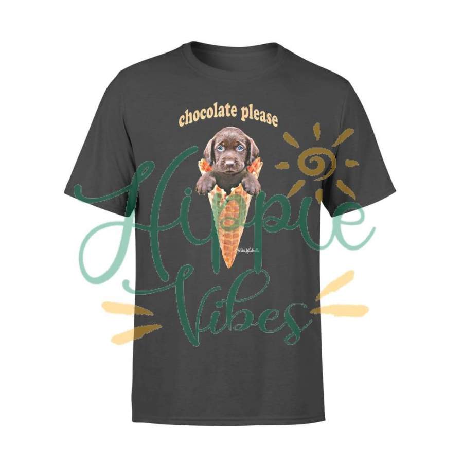 Dog gift idea Chocolate Lab Puppy Ice Cream Cone T-Shirt – Standard T-shirt