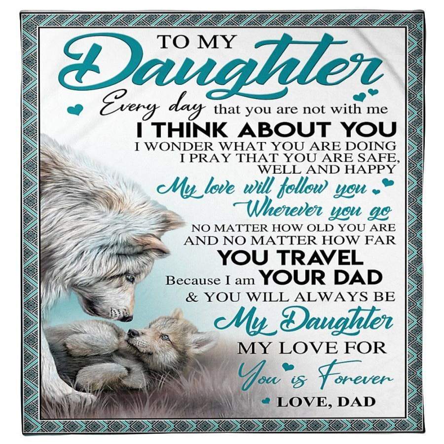 I Always Think About You Love Gifts To My Daughter For Family Fleece Blanket Christmas Gift Ideas