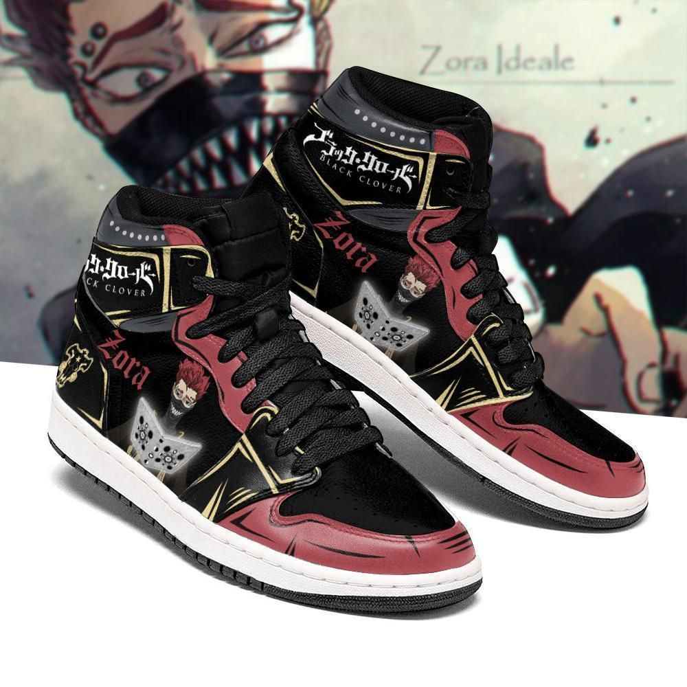 Black Bull Zora Ideale Black Clover Anime Air Jordan Shoes Sport Sneakers