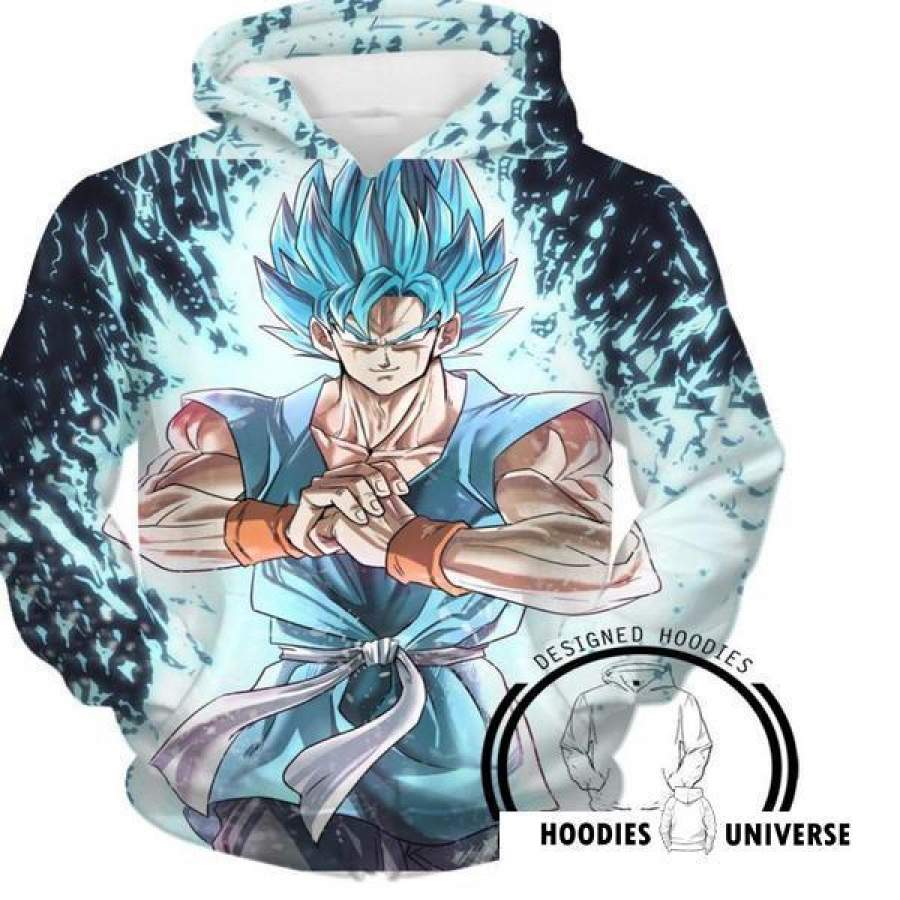 Dragon Ball Super Hoodie - Goku SSJ Blue Hoodie - DBS Hoodie ...