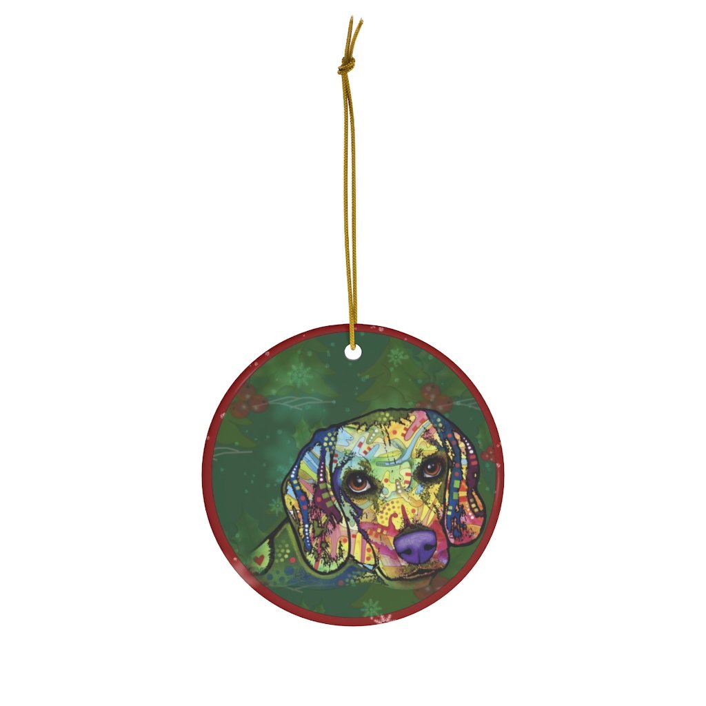 Beagle Design Ceramic Christmas Ornaments – Dean Russo Art