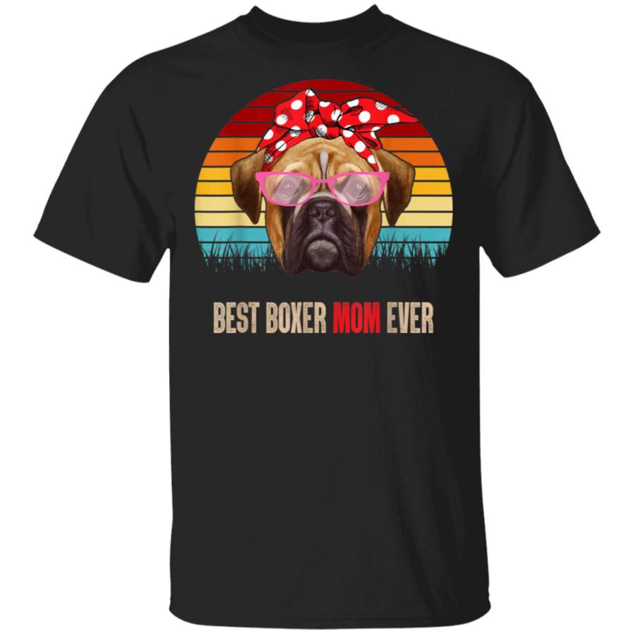 Vintage Best Boxer Mom Ever Tshirt Dog Mother