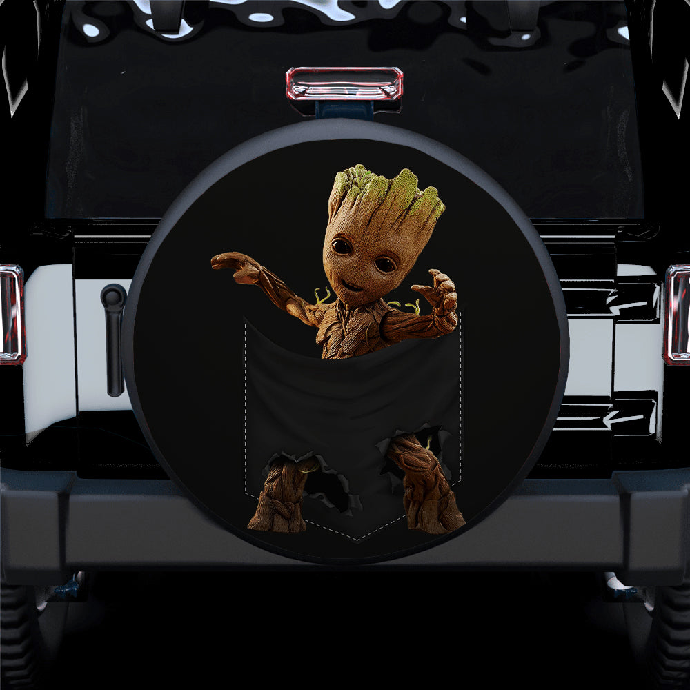 Baby Groot Hanging Pocket Car Spare Tire Covers Gift For Campers Bigmeok
