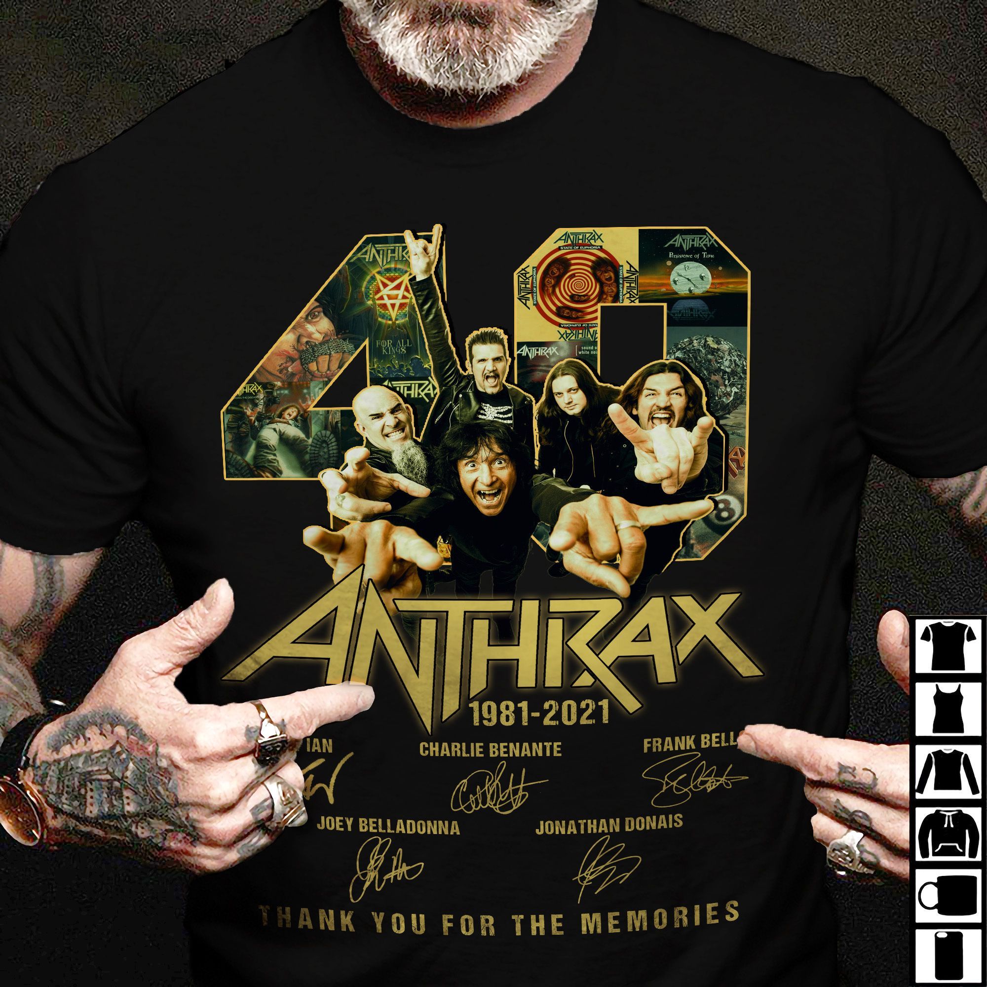 Anthrax Band Shirts, Limited Edition T-Shirt 2D – V963