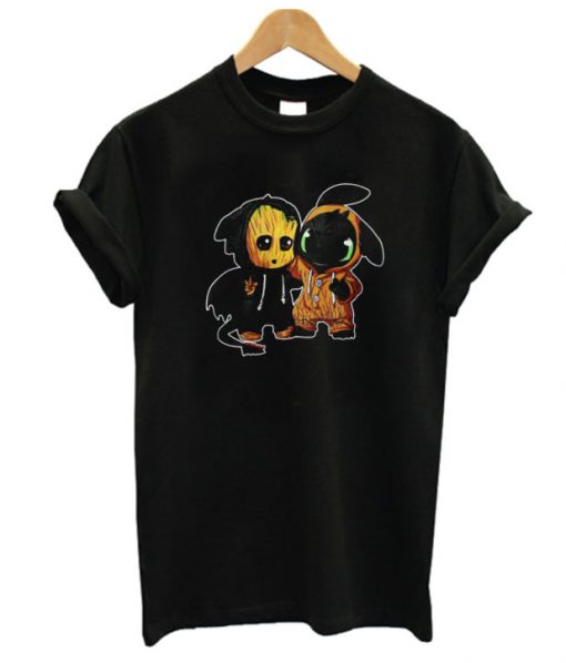 Baby Groot and Toothless Dragon RS T-shirt