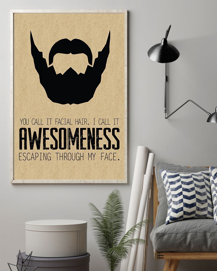 Beards Awesomeness Vertical Canvas And Poster | Wall Decor Visual Art