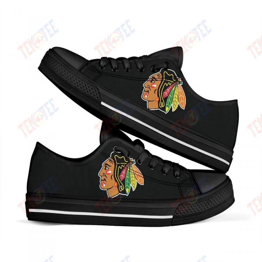 Mens Womens Chicago Blackhawks Low Top Shoes Custom Print Footwear Convers Sneakers TMT324