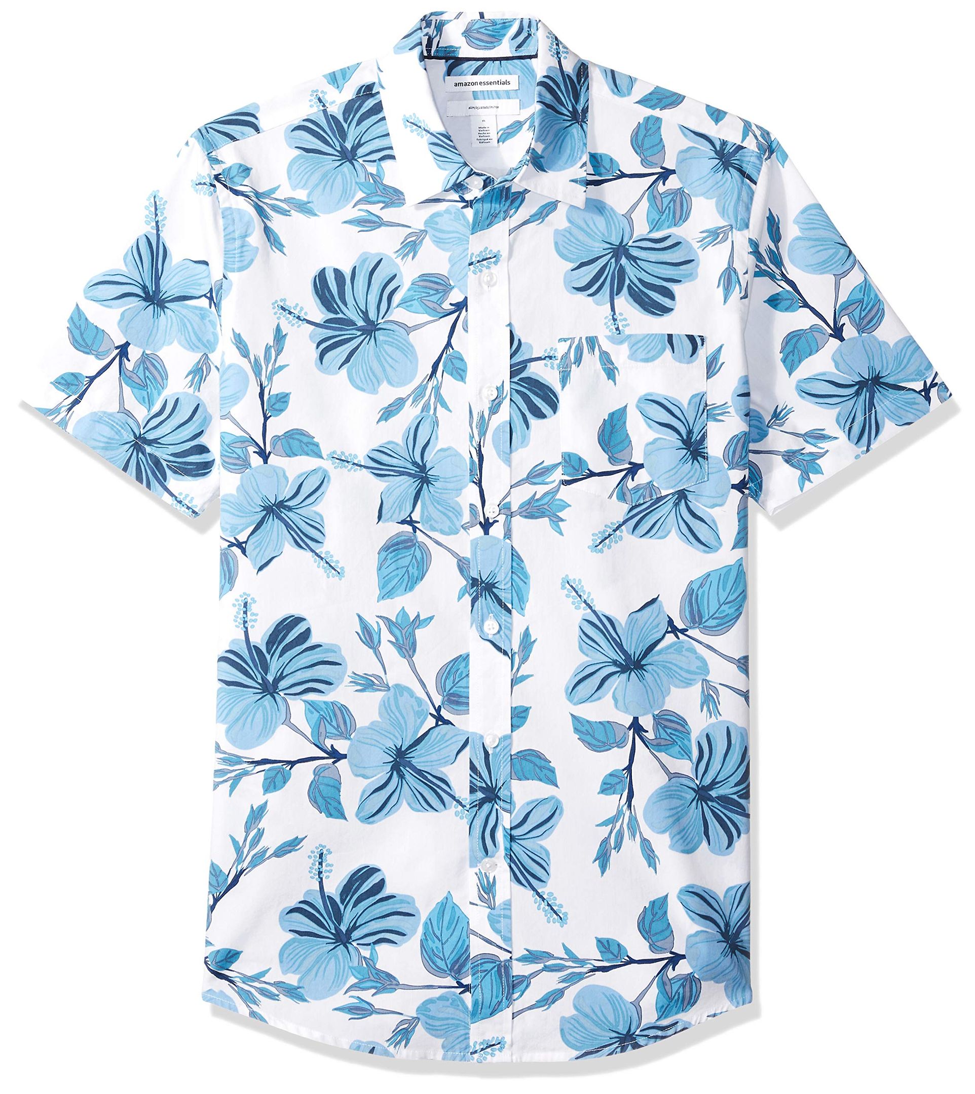 Flowers Blue White Nice Design Hawaii Shirt Ha65246