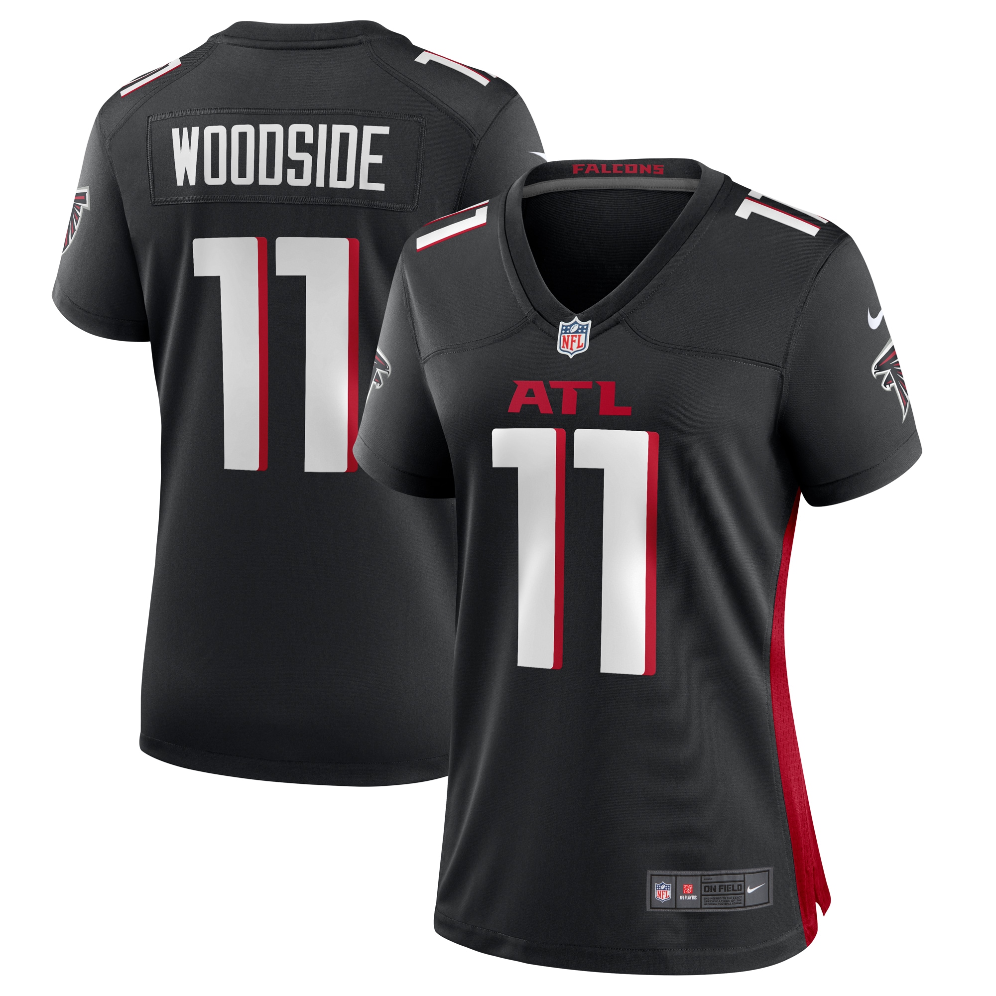 Women’s Atlanta Falcons Logan Woodside  Black Team Game Jersey