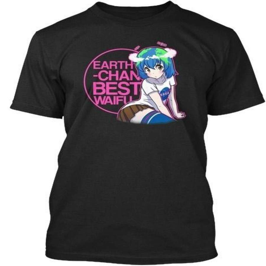 Earth-chan Standard Unisex T-Shirt Cute T Shirts for Men Slim Shirts Mens Tops Gift Tshirt