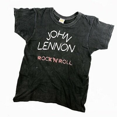 1975 John Lennon Apple Records Vintage Band Rock Shirt 70s 1970s Rare 3301