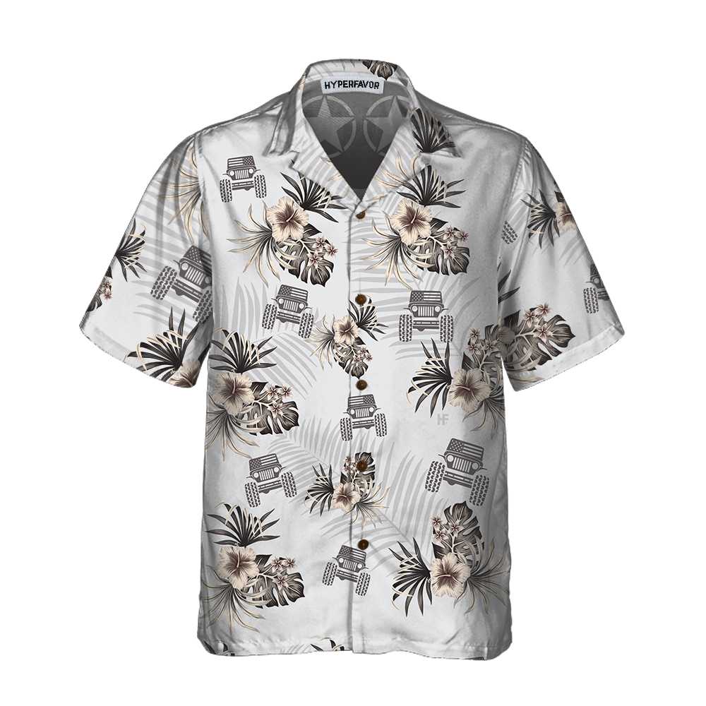 Jeep And Hibiscus Pattern Hawaii Tropical Shirt For Men Women Ha92069