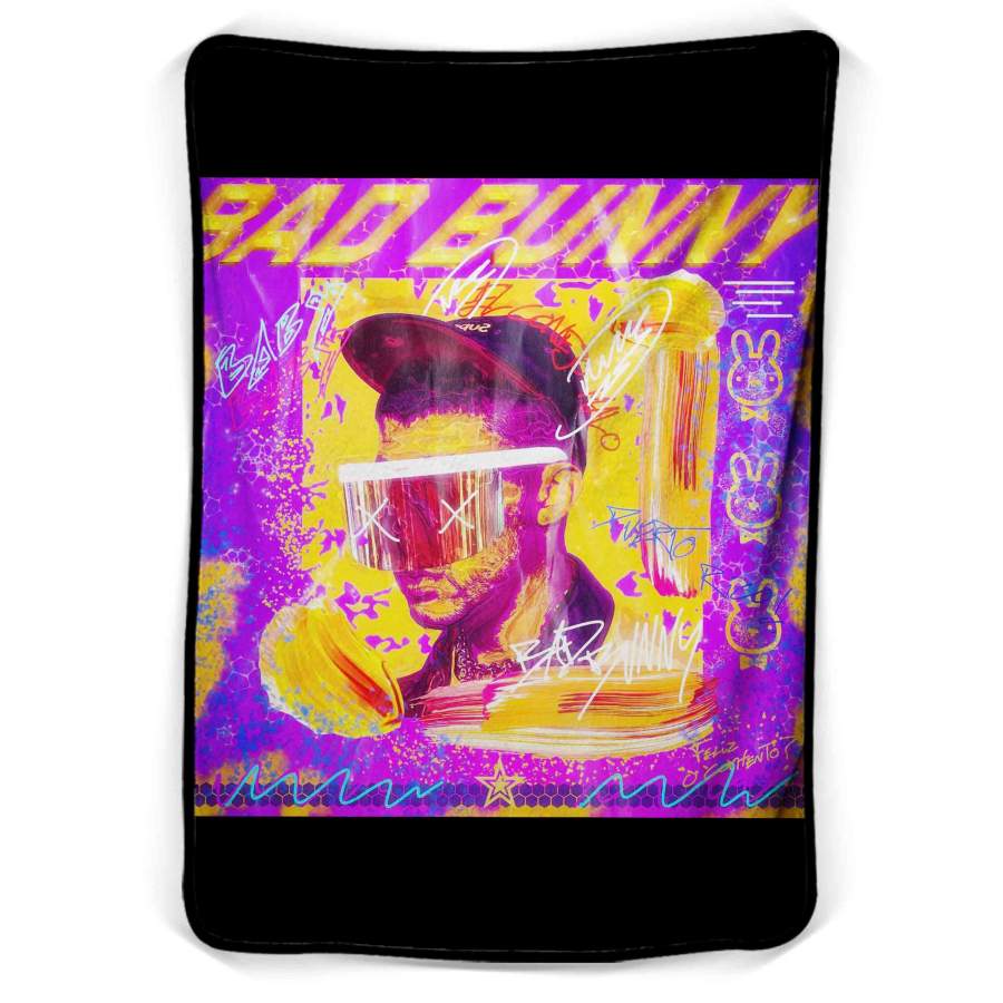 Bad Bunny Callaita Reggaeton Regueton Art Fleece Blanket