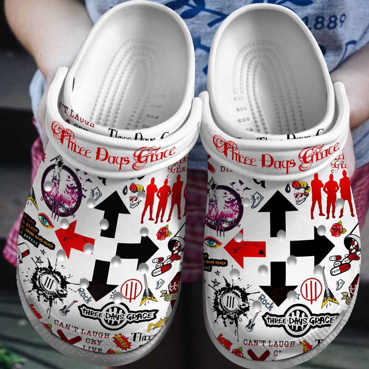 Three Days Grace Music Crocs Crocband Clogs Shoes Comfortable For Men Women and Kids 2