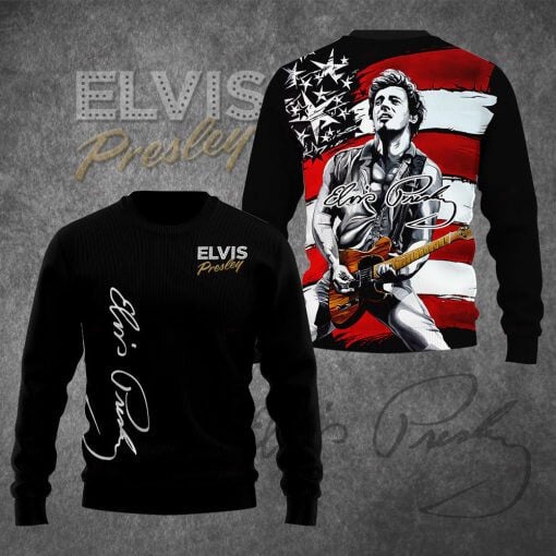 Elvis Presley Crewneck Sweatshirt 3Cs-T1K5