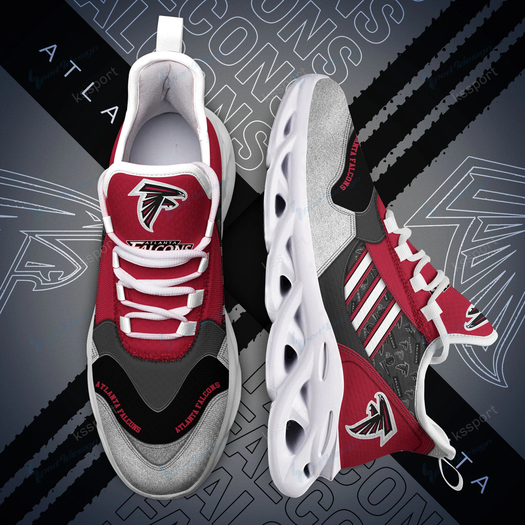 Atlanta Falcons Yezy Running Sneakers Bg757