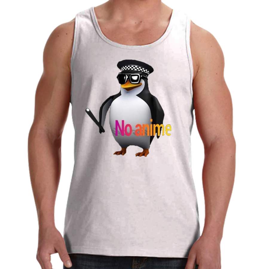 No Anime Penguin Men Tank Top