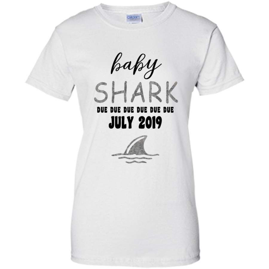 Baby Shark Due Due Due Due July 2019, Birthday Gift – Gildan Women Shirt