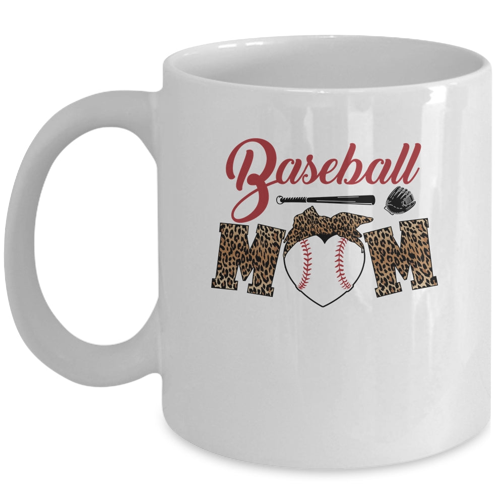 Baseball Mom Leopard Funny Softball Mom Mother’s Day Mug