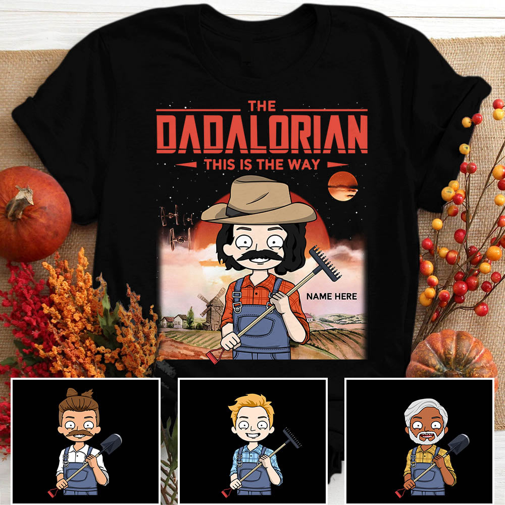 Personalized Farmer The Dadalorian This Is The Way Shirts For Husband Dad Grandpa Papa Grandfather