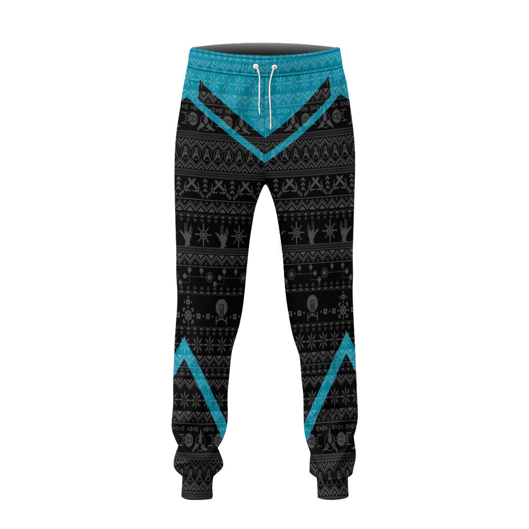 3D S.T Picard 2022 Blue Ugly Christmas Custom Sweatpants