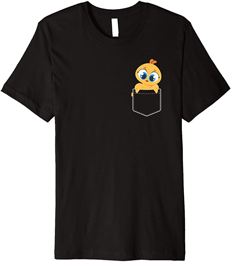 Cute Pocket Easter Chick Easter Bunny Egg Hunt Easter Chicks Premium T-Shirt