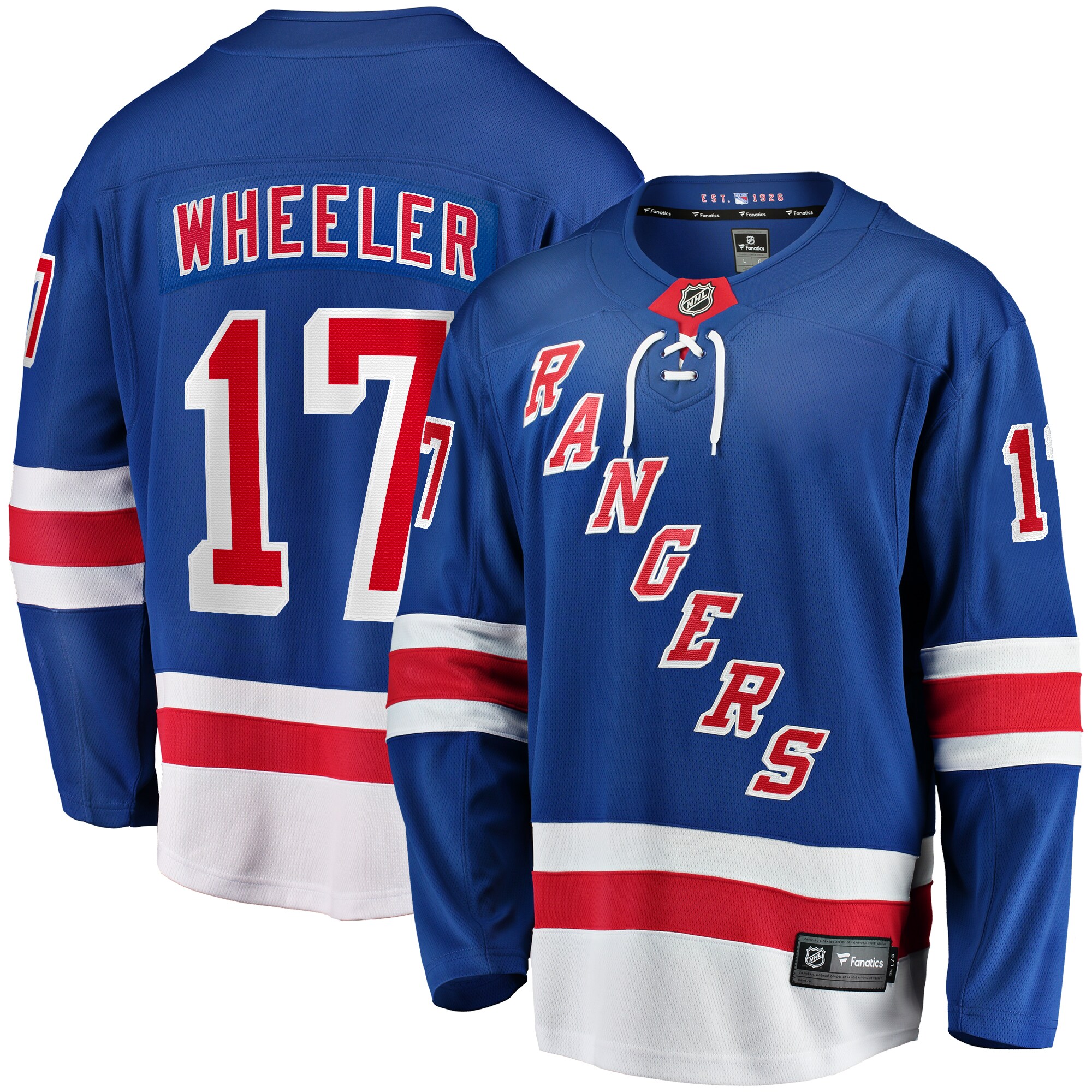 Blake Wheeler New York Rangers Branded Home Breakaway Player Jersey – Blue