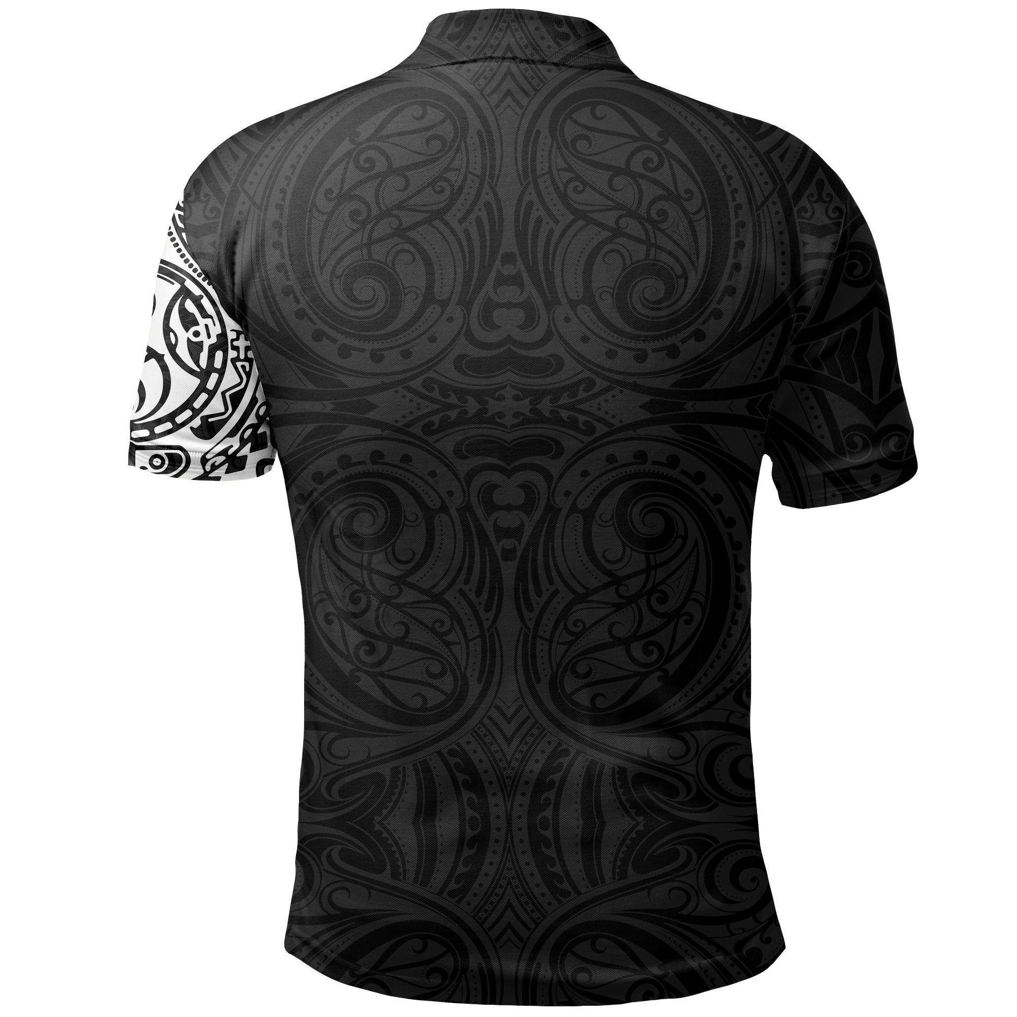 New Zealand Maori Polo Shirt, Maori Warrior Tattoo Golf Shirts White ...