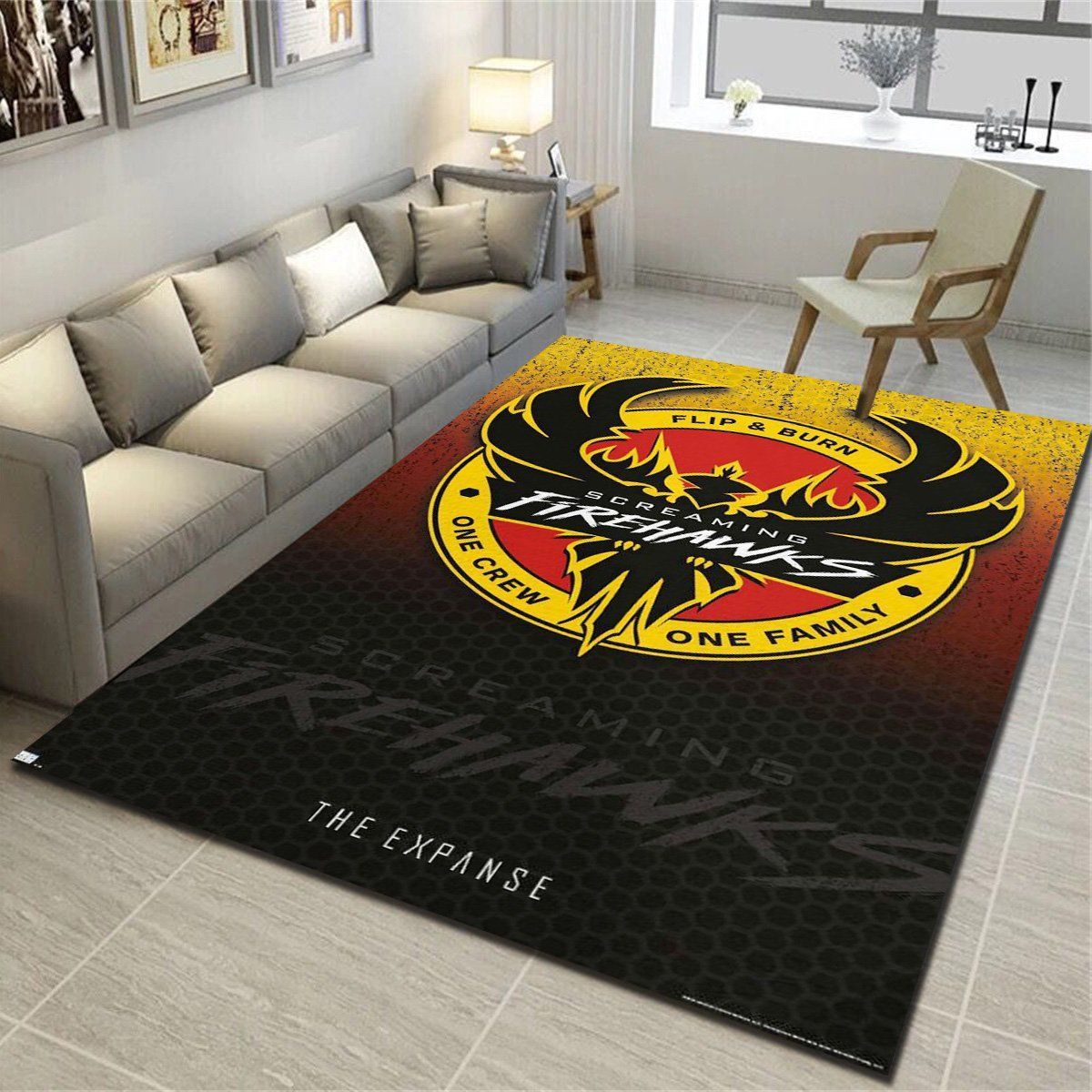 The Expanse Screaming Firehawk Rugs, Living Room Bedroom Carpet