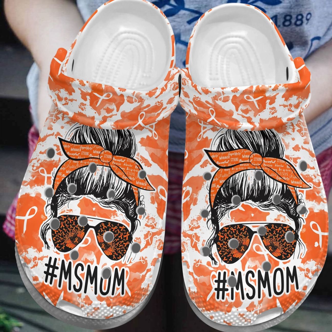 Multiple Sclerosis Personalize Clog, Custom Name, Text, Fashion Style For Women, Men, Kid, Print 3D Ms Mom