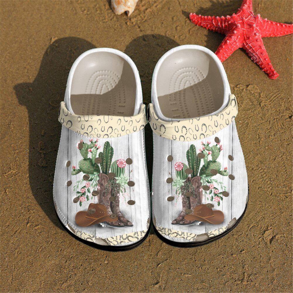 Cowgirl Personalized Clog, Custom Name, Text, Color, Number Fashion Style For Women, Men, Kid, Print 3D Horse Girl Cactus