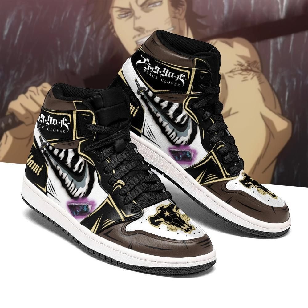 Black Bull Yami Sukehiro Sneakers Black Clover Anime Shoes Jordan Sneaker