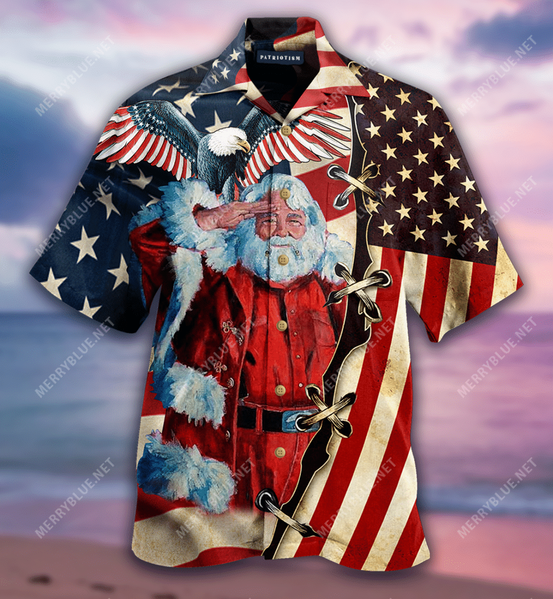 Shop Patriotism America Christmas Unisex Hawaii Shirt Ha84568