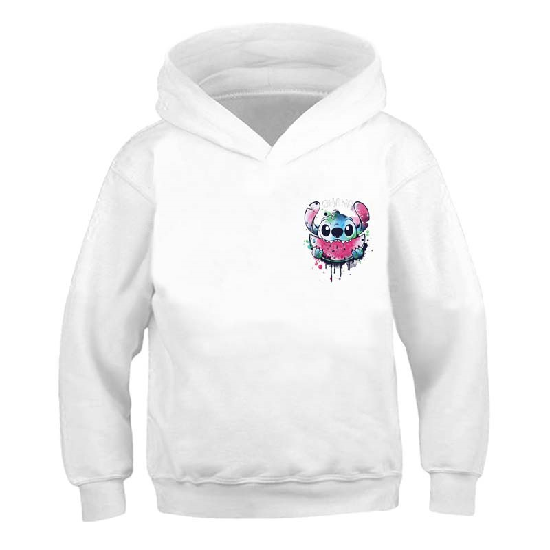 Children Lovely Stitch Disney Cartoon Hoodies Boys Girls Cotton Sweatshirt Kids Tops Baby Kids Pullovers 1-16 Years teen Clothes alx