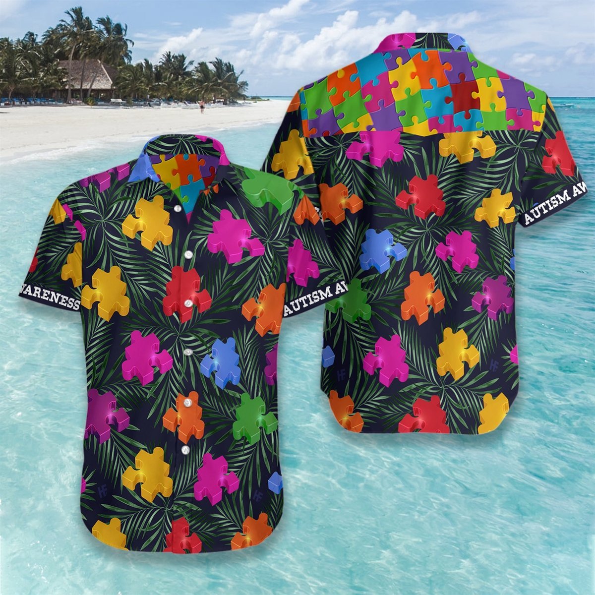 Autism Tropical All Over Printed Hawaiian Shirt Ha52428