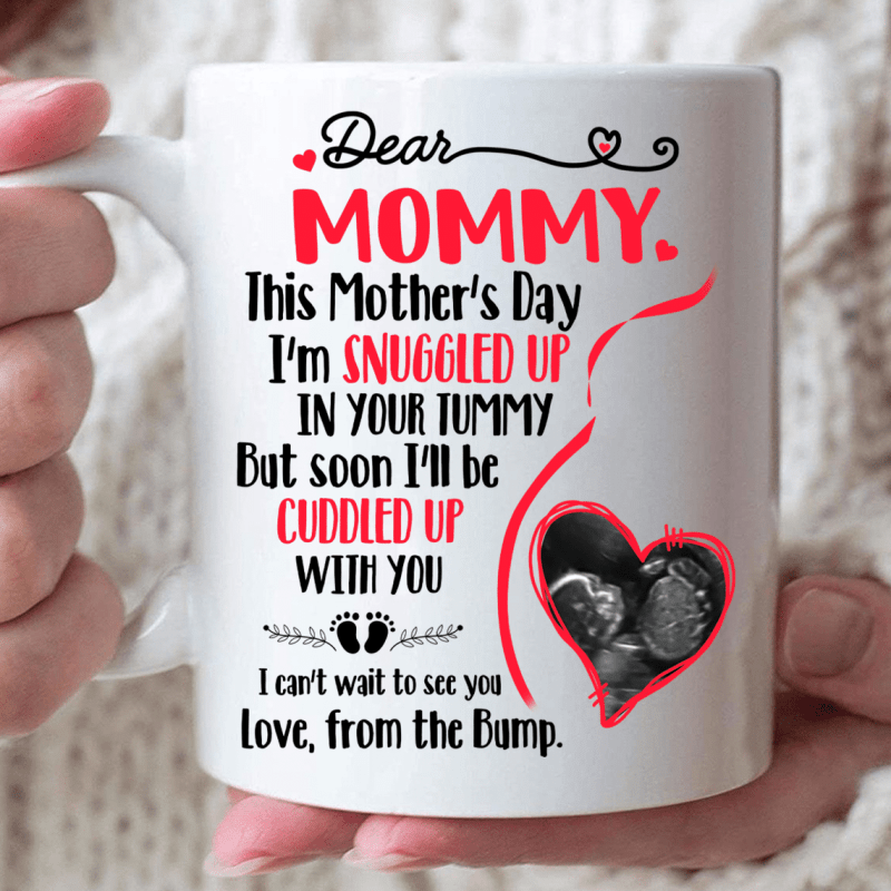 Personalized Mom Tummy Ultrasound Mug Mother’S Day Gift For Mom To Be