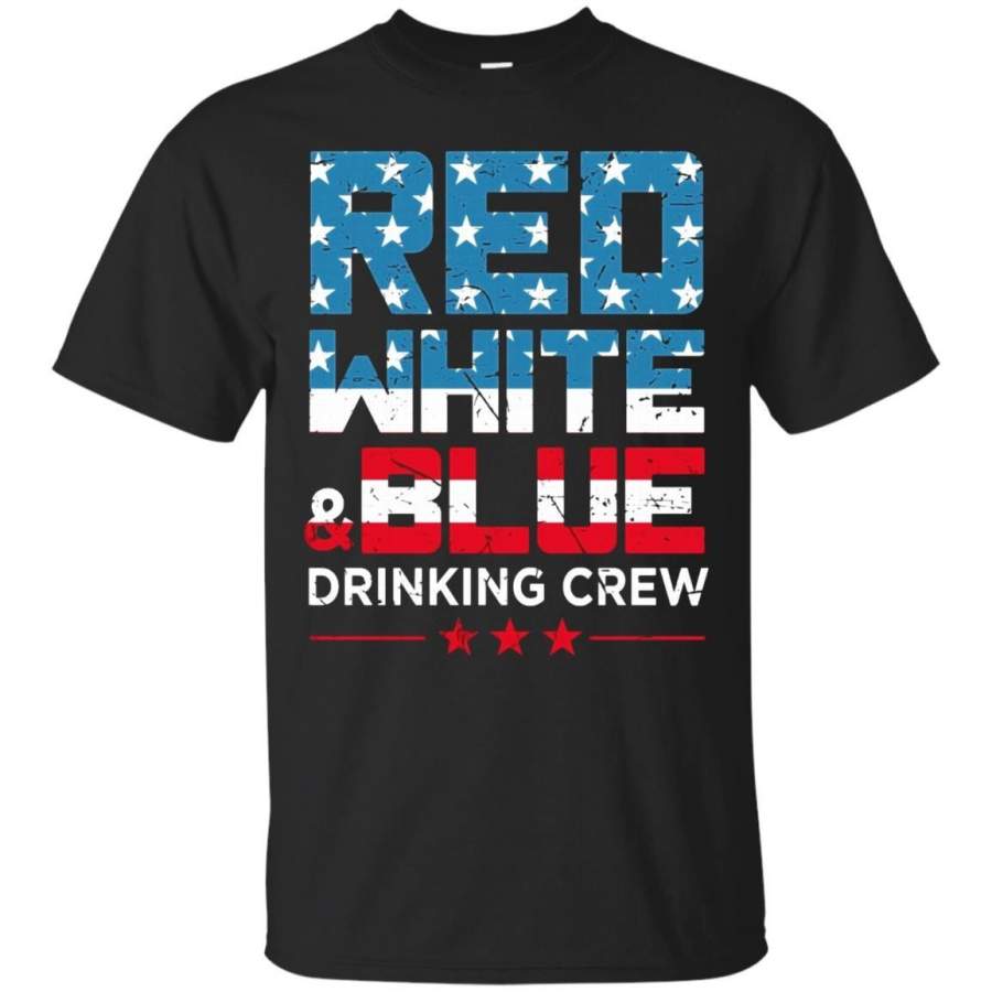 AGR Red White and Blue Drinking Crew 4th of July T-Shirt