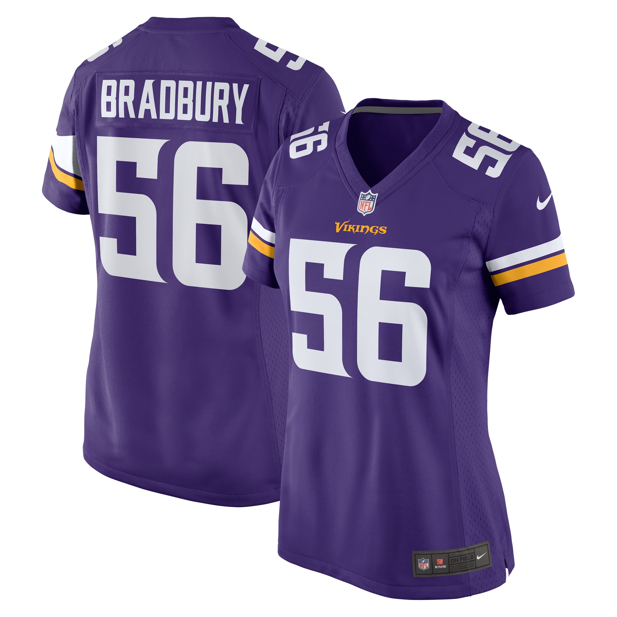 Women’s Minnesota Vikings Garrett Bradbury Purple Game Jersey