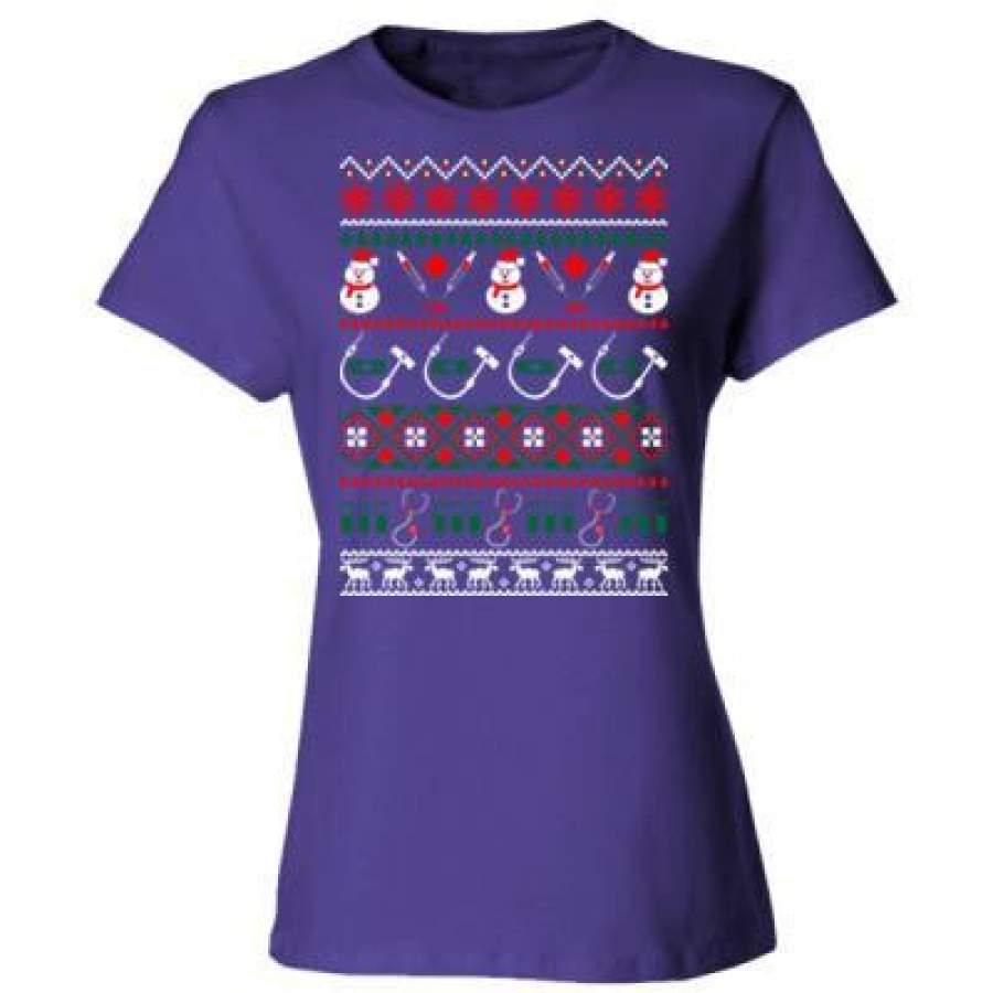 AGR Nurse Doctor Medical Assistant Ugly Christmas Sweater Xmas – Ladies’ Cotton T-Shirt