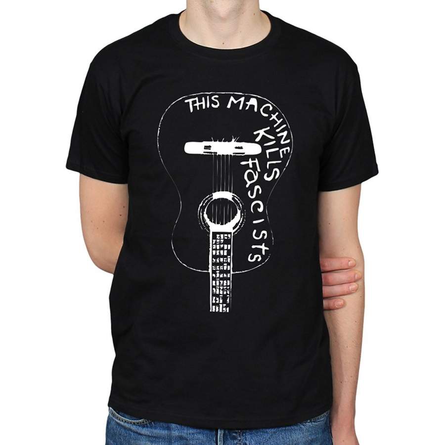 This Machine Kills Fascists Guitar Folk Music Counter Culture Slogan Men T-Shirt