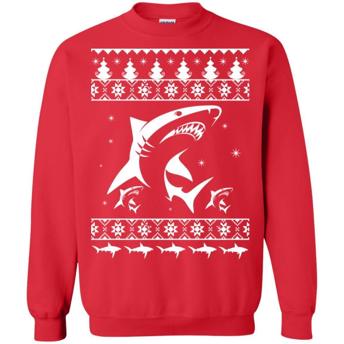 Check out this awesome Shark Ugly Christmas Sweater