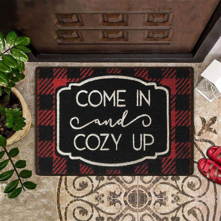Come In And Cozy Up Doormat Welcome Door Mat Holiday Mat Front Door Rug