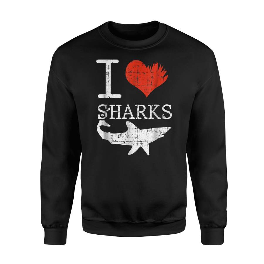 Cool I Love Sharks Oceanographer Sweatshirt