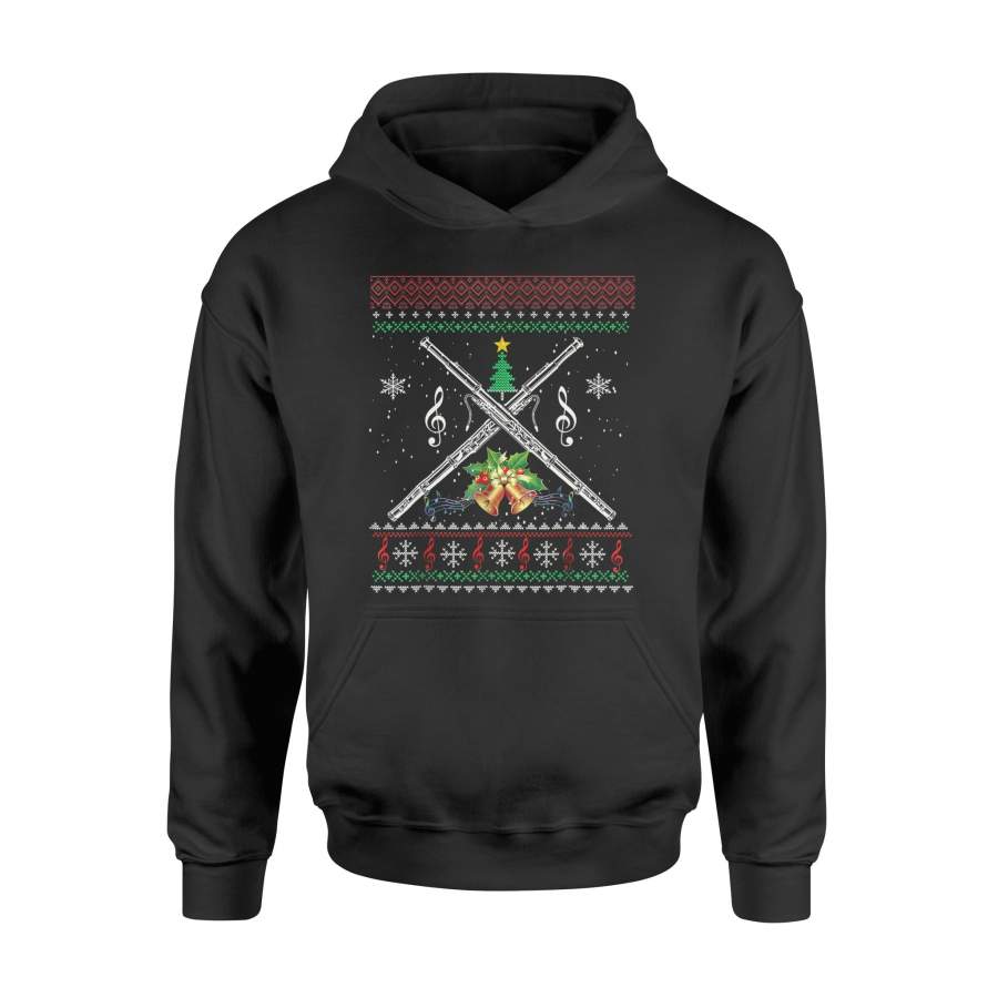 Bassoon Ugly Christmas Sweater Style T Shirt – Standard Hoodie