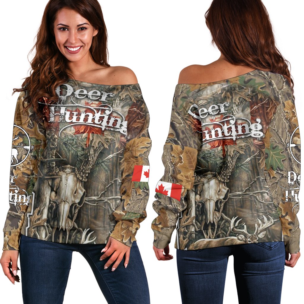 Spread Store Deer Hunting Flag Shoulder Sweater