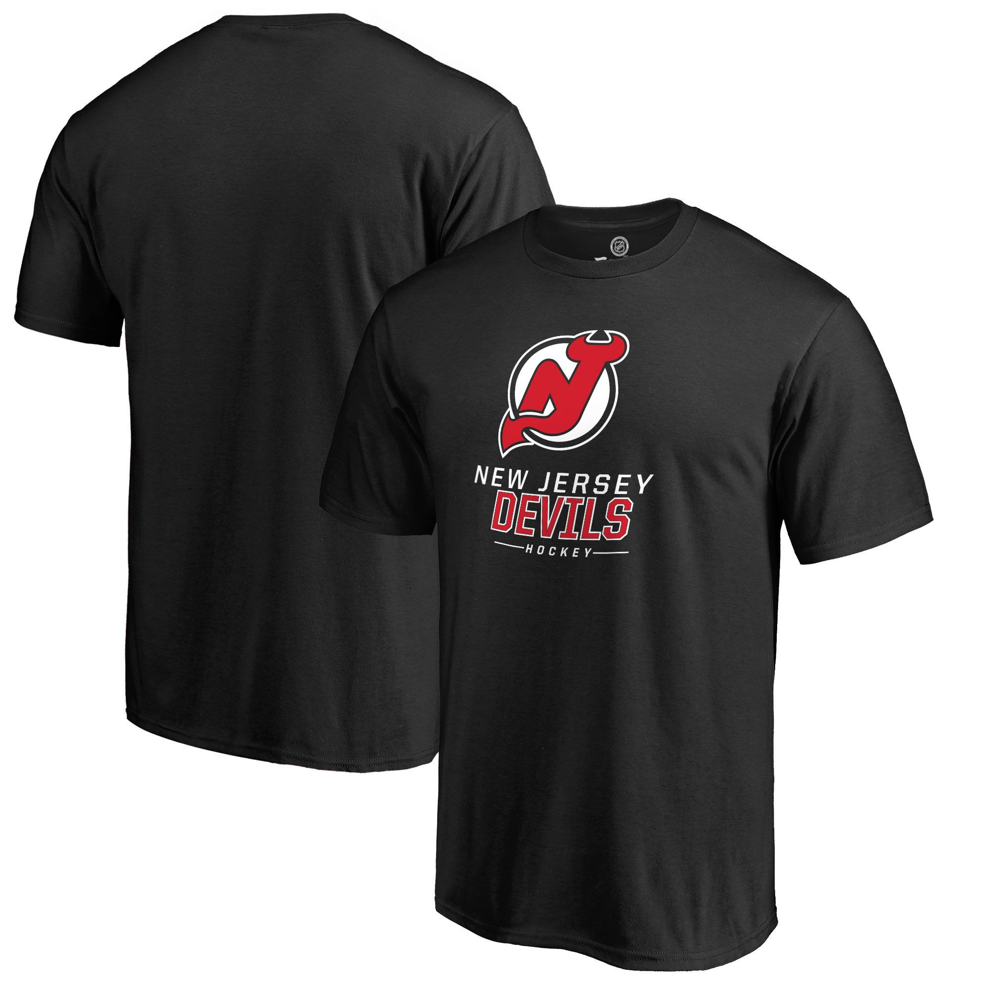 Men’S Black New Jersey Devils Team Lockup T-Shirt