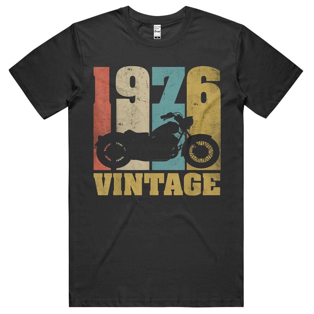 45th Birthday Biker 45 Years Motocycle Vintage 1976 Unisex Shirt