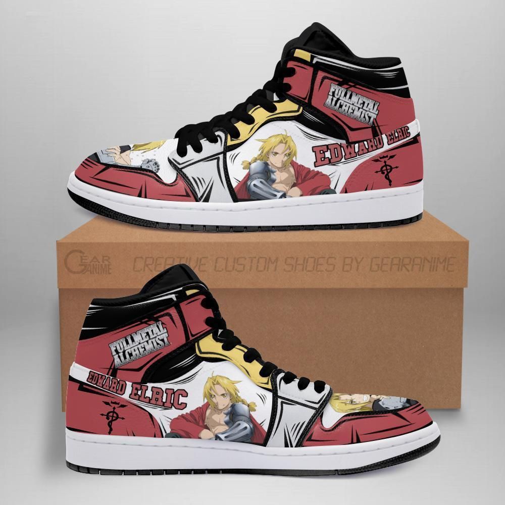 Edward Elric Sneakers Fullmetal Alchemist Anime Custom Shoes Jordan Sneaker