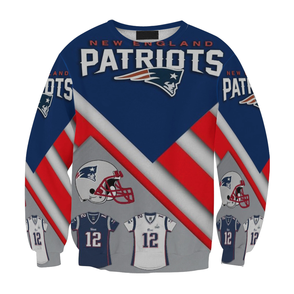 New England Patriots Uniform Shirt Gift For Fan 3D Full Printing Sweatshirt