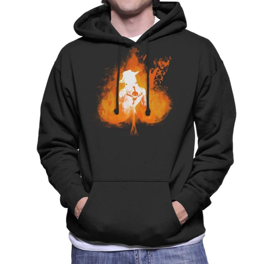 One Piece Ace On Fire Men’s Hooded Sweatshirt